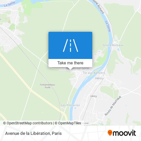 Mapa Avenue de la Libération