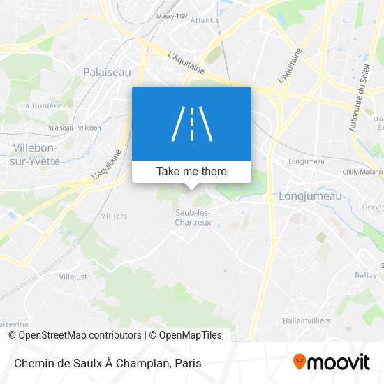 Chemin de Saulx À Champlan map