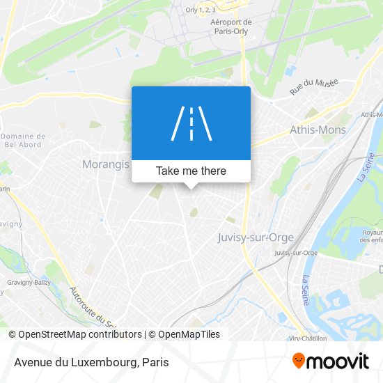 Mapa Avenue du Luxembourg