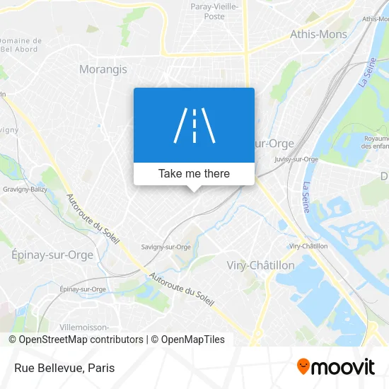 Rue Bellevue map
