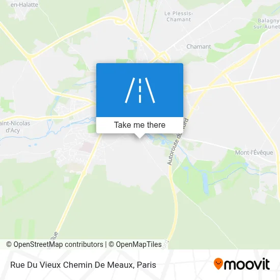 Rue Du Vieux Chemin De Meaux map