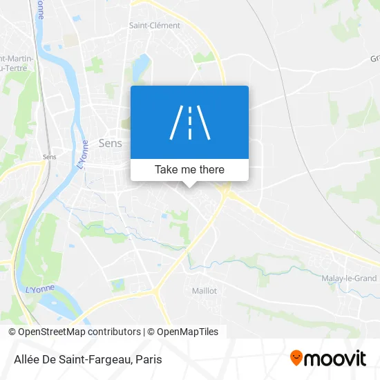 Mapa Allée De Saint-Fargeau