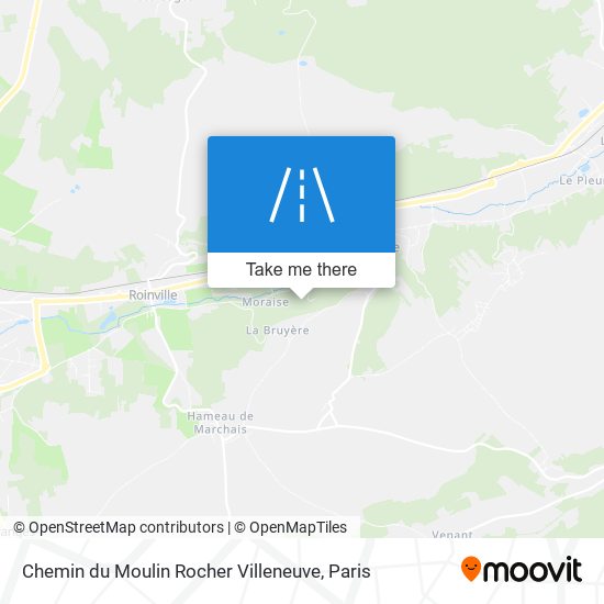 Mapa Chemin du Moulin Rocher Villeneuve