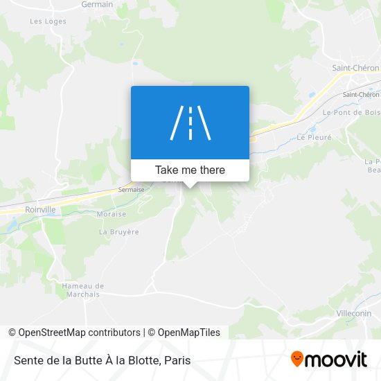 Sente de la Butte À la Blotte map