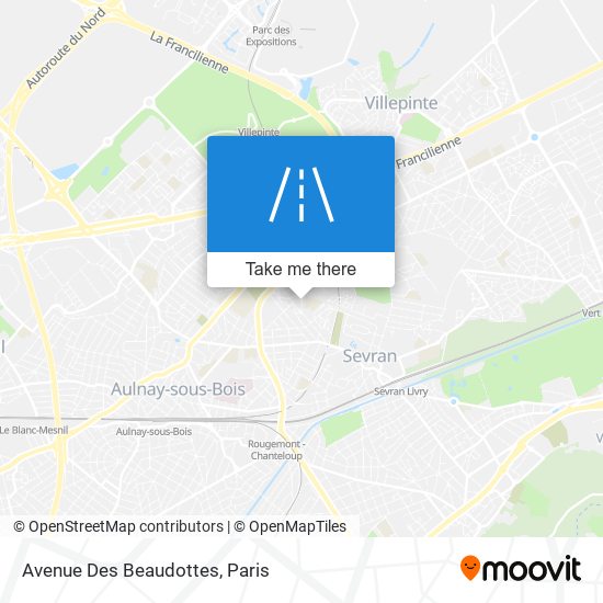 Mapa Avenue Des Beaudottes