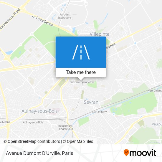 Mapa Avenue Dumont D'Urville