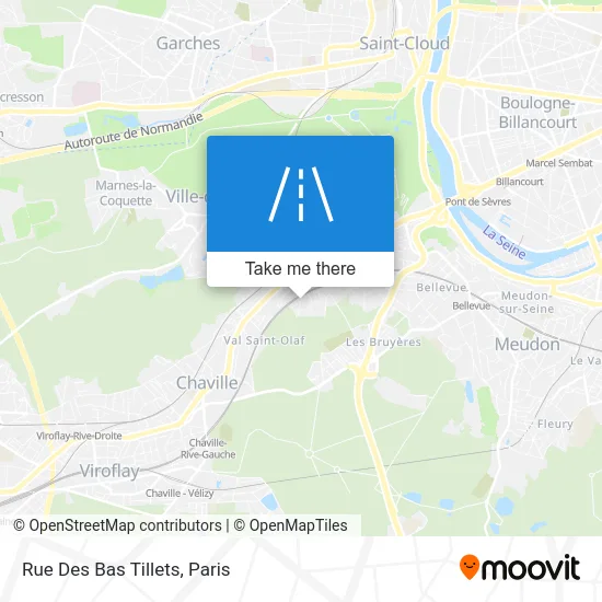 Rue Des Bas Tillets map