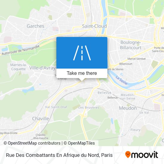 Rue Des Combattants En Afrique du Nord map