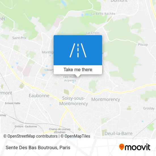 Sente Des Bas Boutrous map