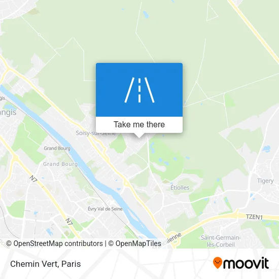 Chemin Vert map