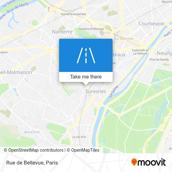 Rue de Bellevue map