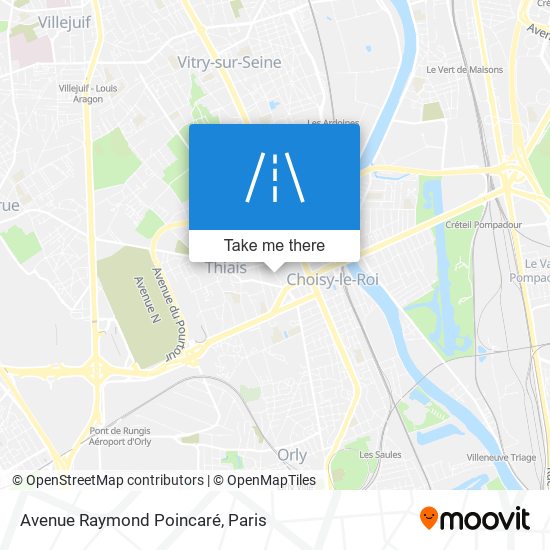 Mapa Avenue Raymond Poincaré