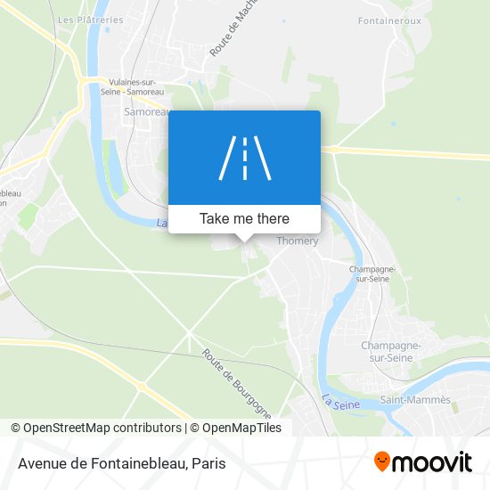 Mapa Avenue de Fontainebleau