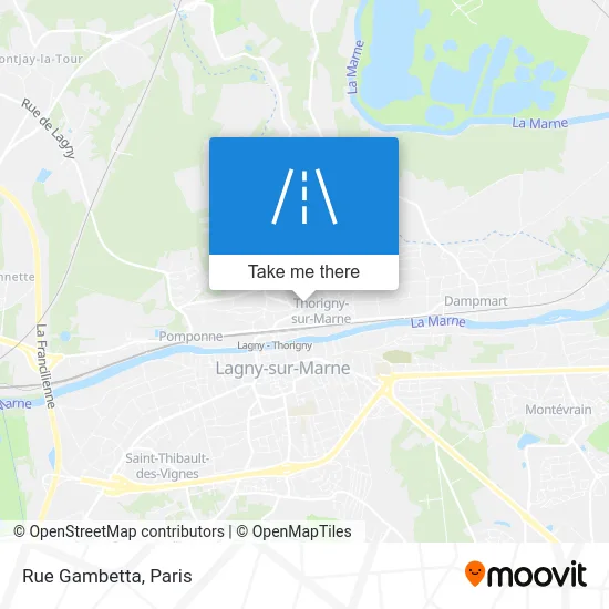 Mapa Rue Gambetta