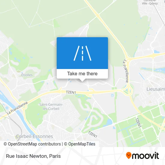 Rue Isaac Newton map