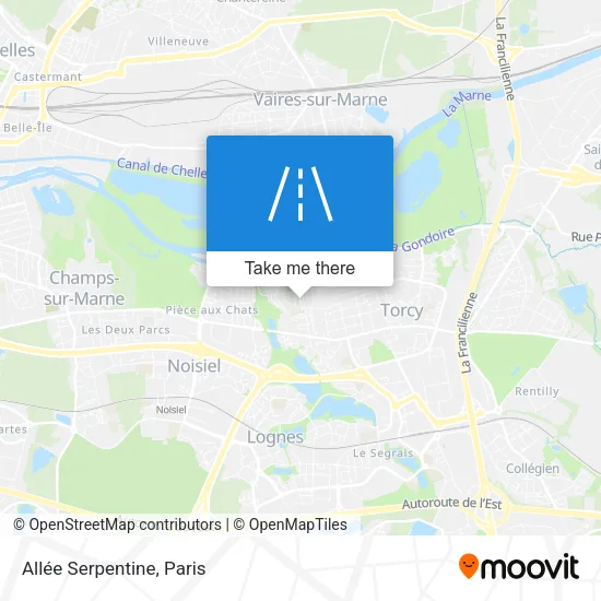 Mapa Allée Serpentine