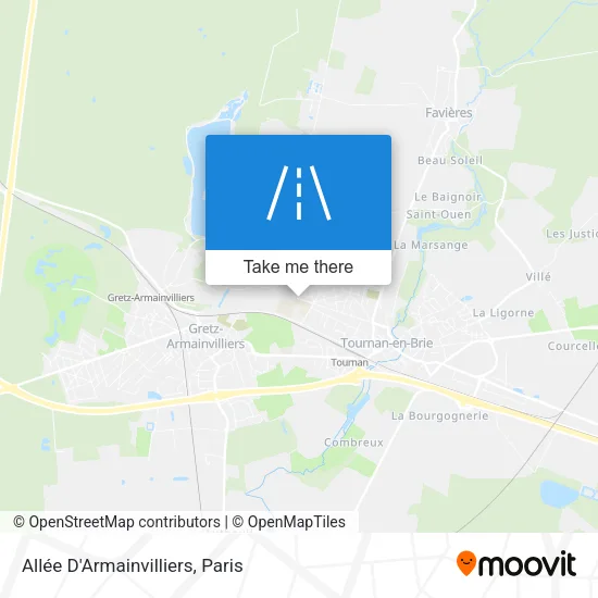 Mapa Allée D'Armainvilliers