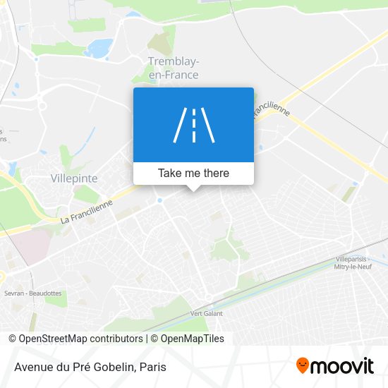 Avenue du Pré Gobelin map