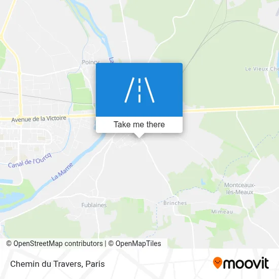 Chemin du Travers map