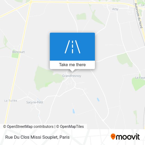 Rue Du Clos Missi Souplet map