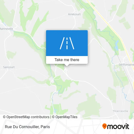 Rue Du Cornouiller map