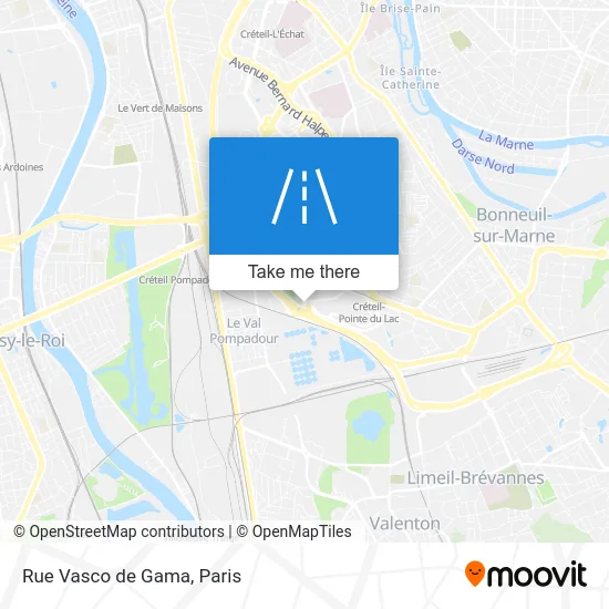 Rue Vasco de Gama map