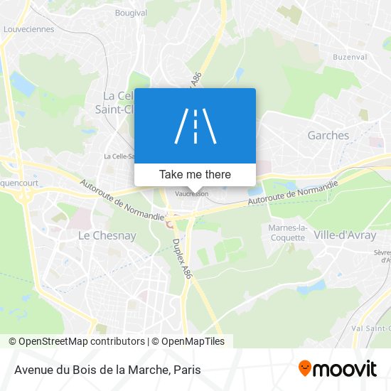 Mapa Avenue du Bois de la Marche