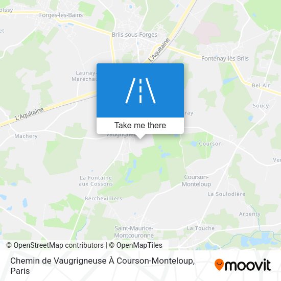 Chemin de Vaugrigneuse À Courson-Monteloup map