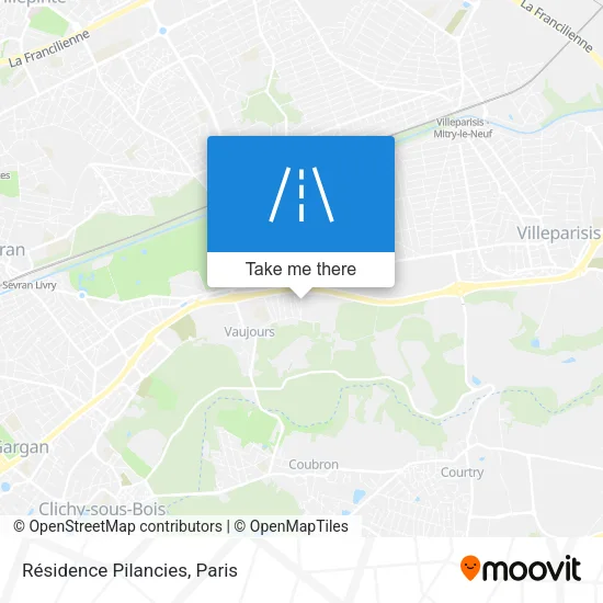 Résidence Pilancies map