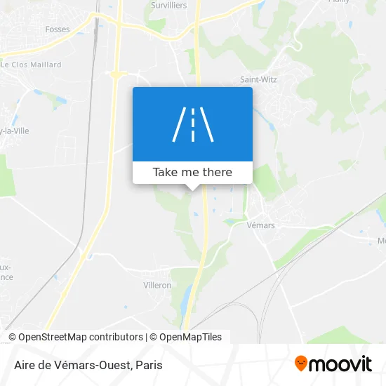 Aire de Vémars-Ouest map