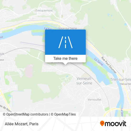 Mapa Allée Mozart