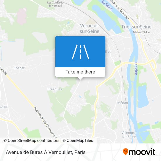 Avenue de Bures À Vernouillet map