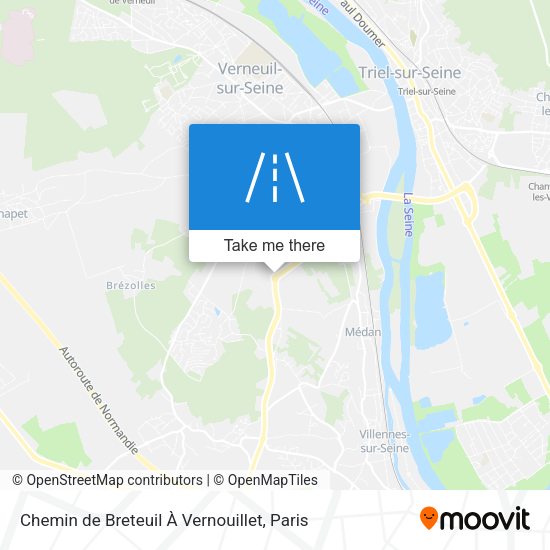 Chemin de Breteuil À Vernouillet map