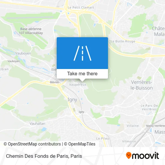 Chemin Des Fonds de Paris map