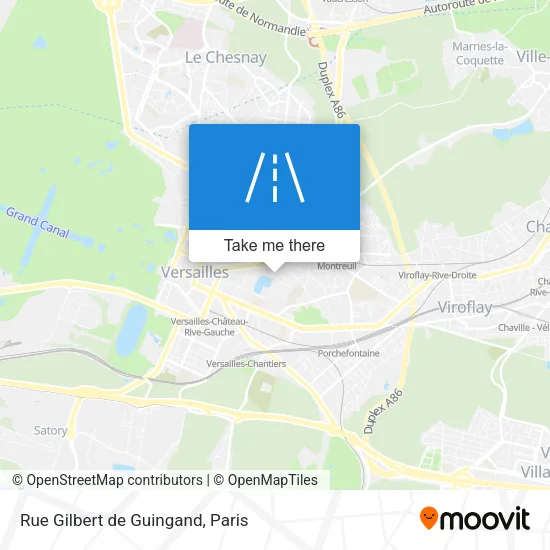 Rue Gilbert de Guingand map