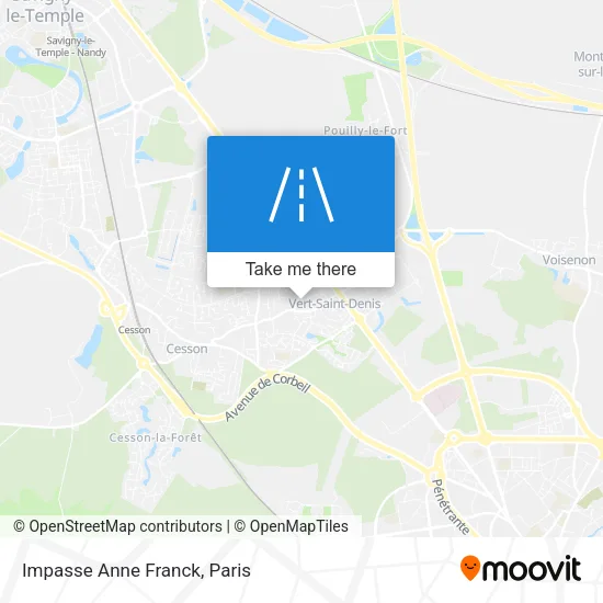 Impasse Anne Franck map