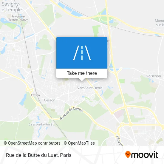 Rue de la Butte du Luet map