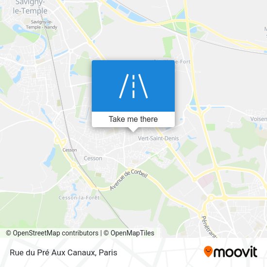 Rue du Pré Aux Canaux map