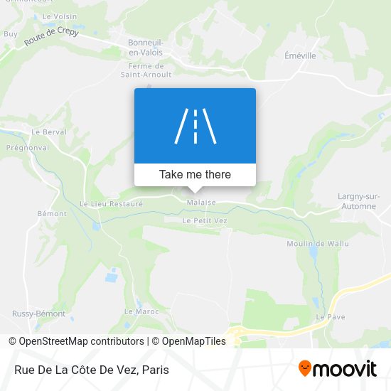 Rue De La Côte De Vez map
