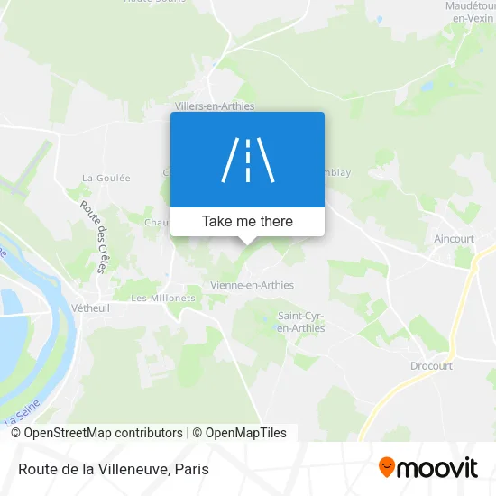 Route De La Villeneuve map