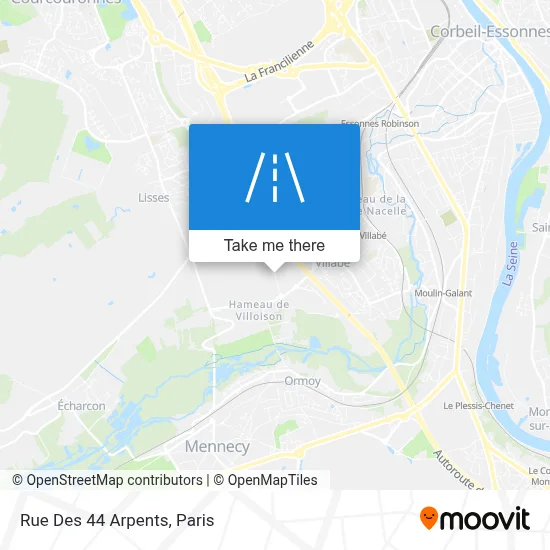 Rue Des 44 Arpents map