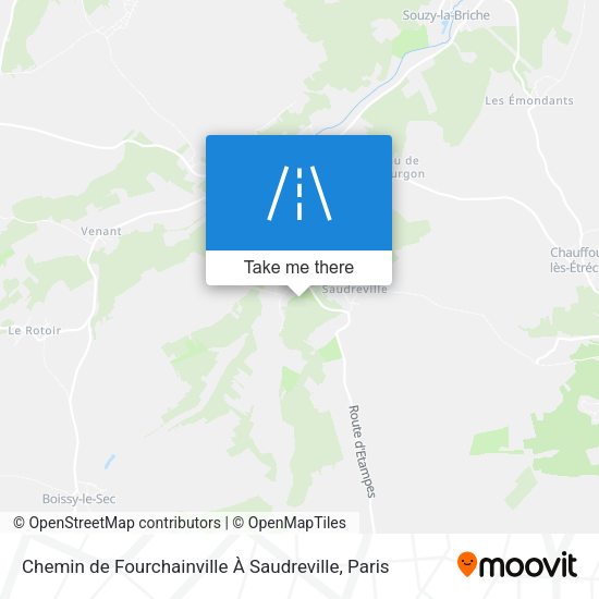 Chemin de Fourchainville À Saudreville map