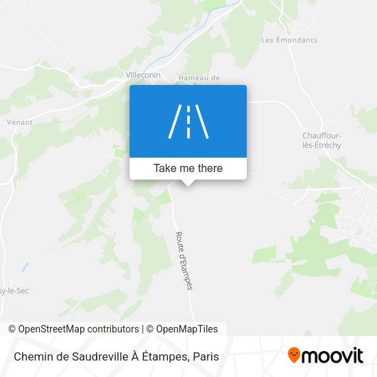 Chemin de Saudreville À Étampes map