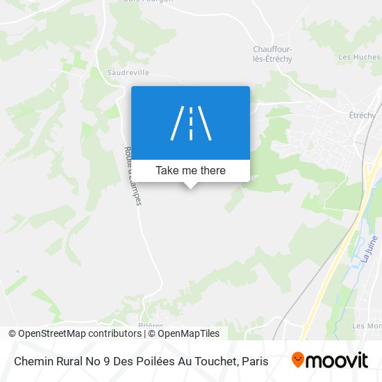 Chemin Rural No 9 Des Poilées Au Touchet map