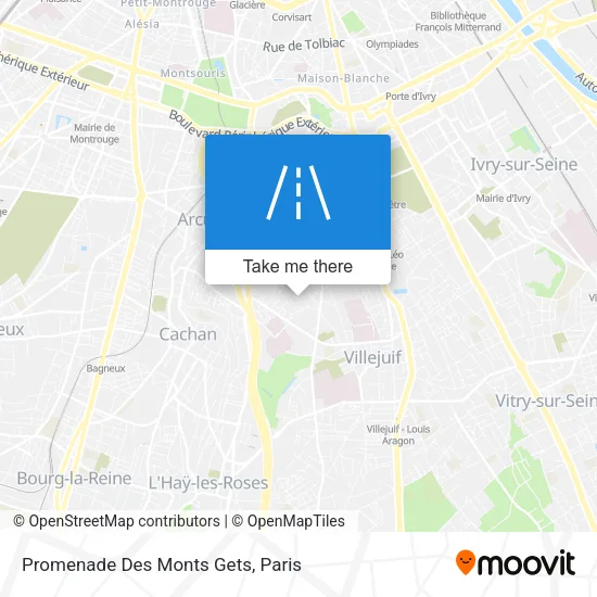 Promenade Des Monts Gets map