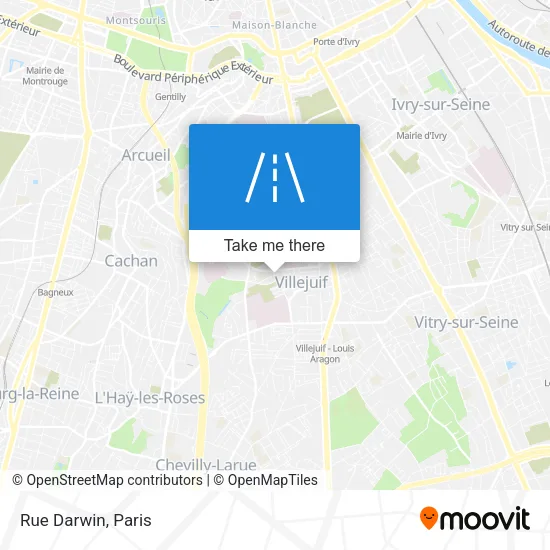 Rue Darwin map