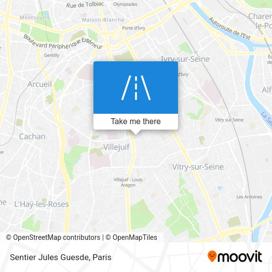 Sentier Jules Guesde map