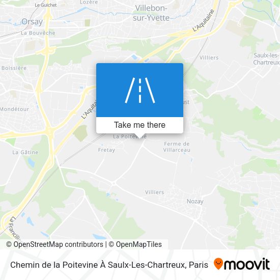 Chemin de la Poitevine À Saulx-Les-Chartreux map