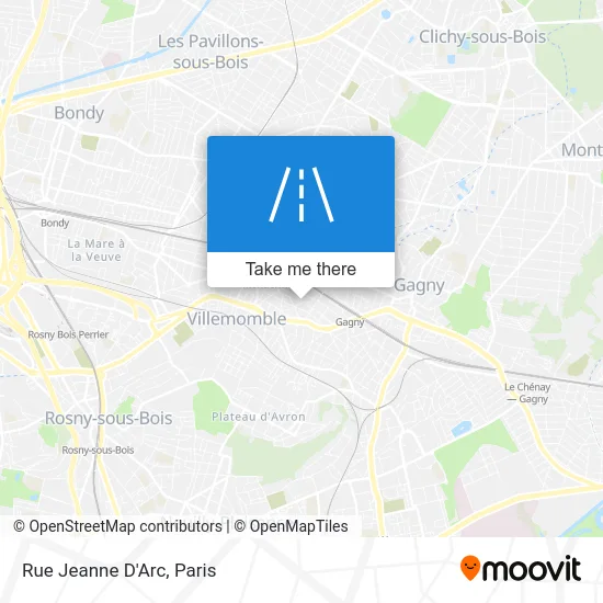 Rue Jeanne D'Arc map