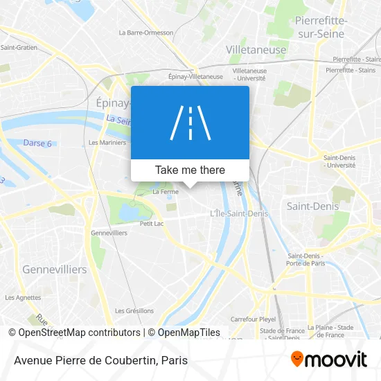 Avenue Pierre de Coubertin map